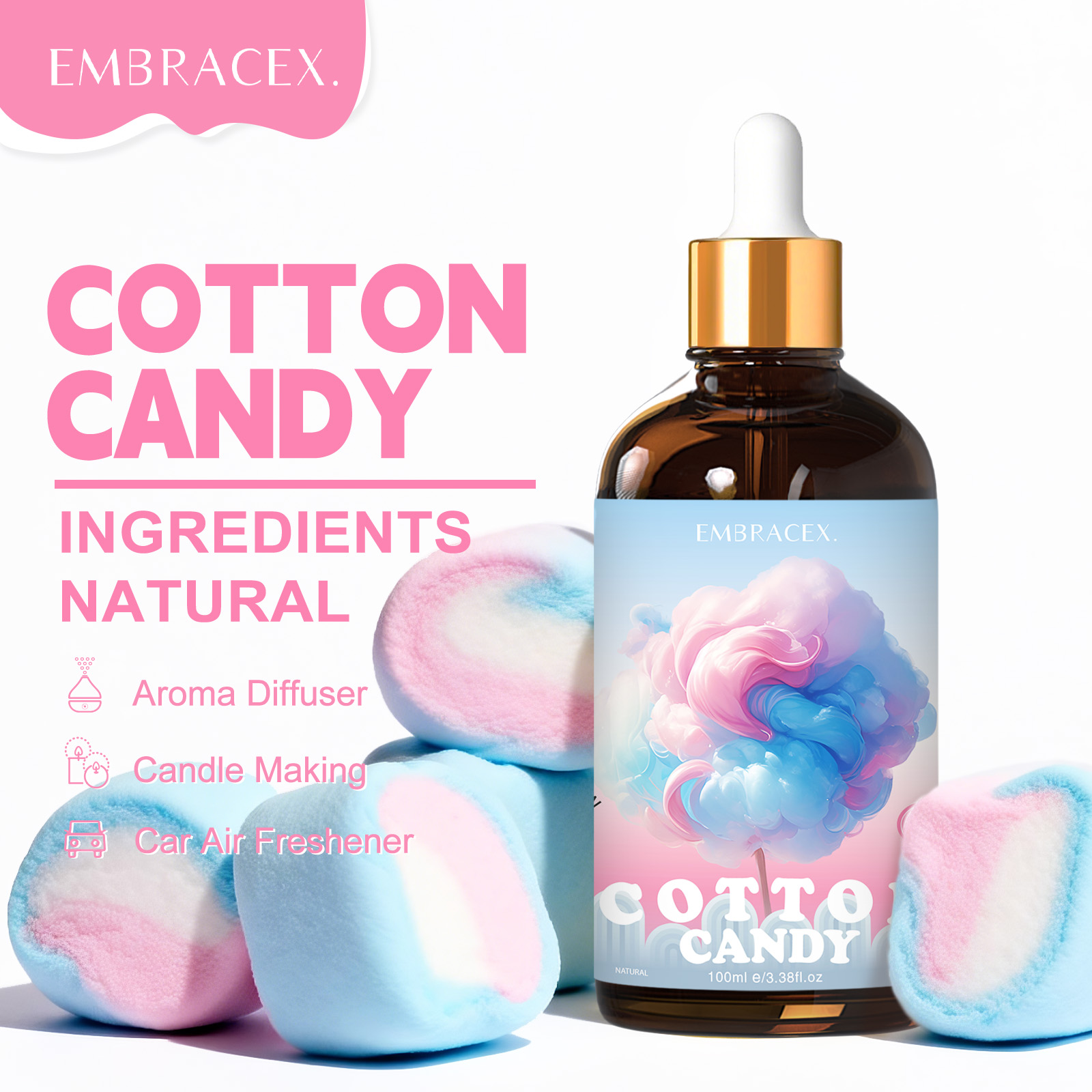 Candle Fragrance - 100ml Olejki Zapachowe o Zapachu Cukierkowej