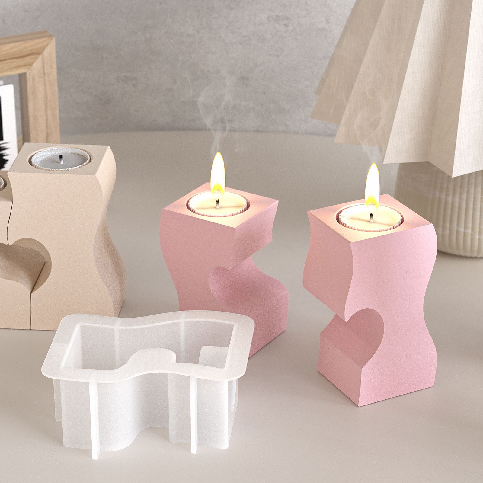 S Heart Candlestick Silicone M – Candle Molds recenzja i cena
